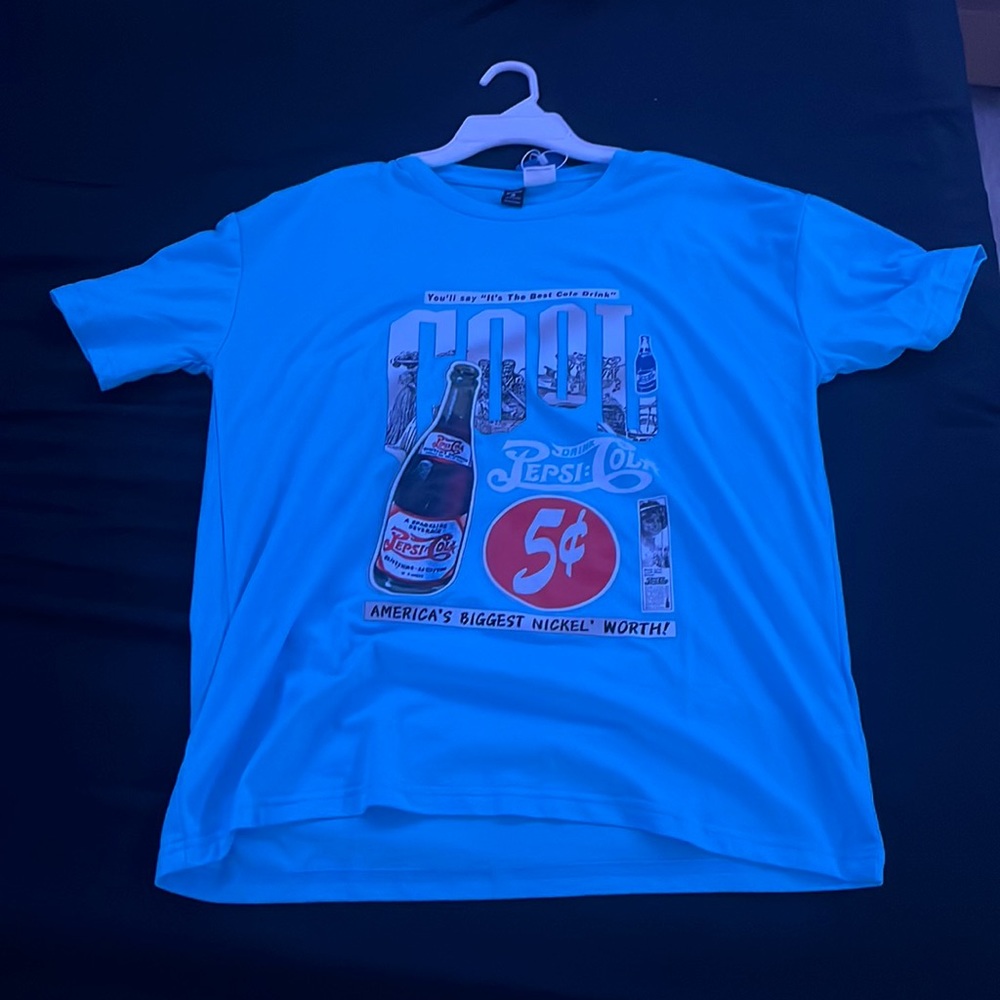 ROMWE X PEPSI Guys Letter Graphic Oversized Tee